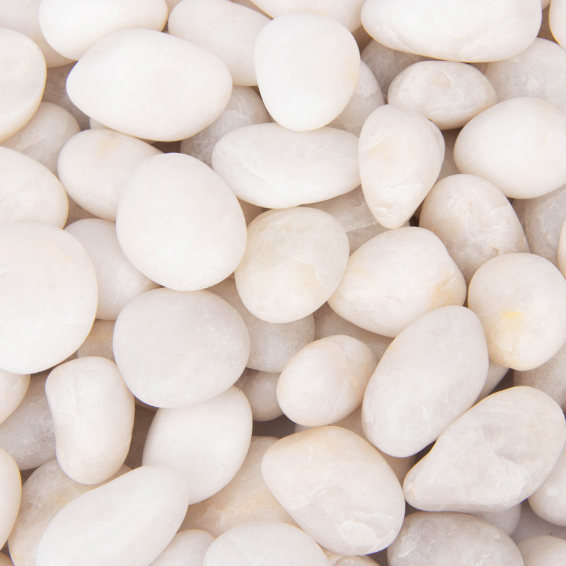 18 Pounds Decorative Pebbles White Stones River Rock Aquarium Gravel,White Natural Polished Decorative Gravel,Garden Ornamental Pebbles,Decorative Stones,White Pebbles,Polished Decor Rocks (White)